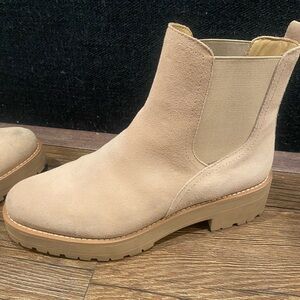 Women's Tan Suede Ankle Boots -Laguna Chelsea boot